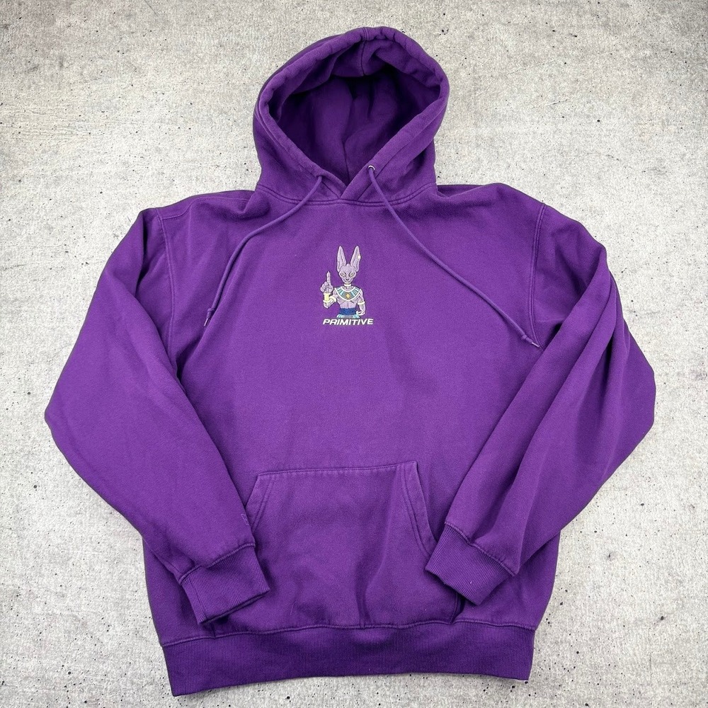 Primitive x Dragon Ball Super Destroyer Beerus Purple Hoodie Adult Large